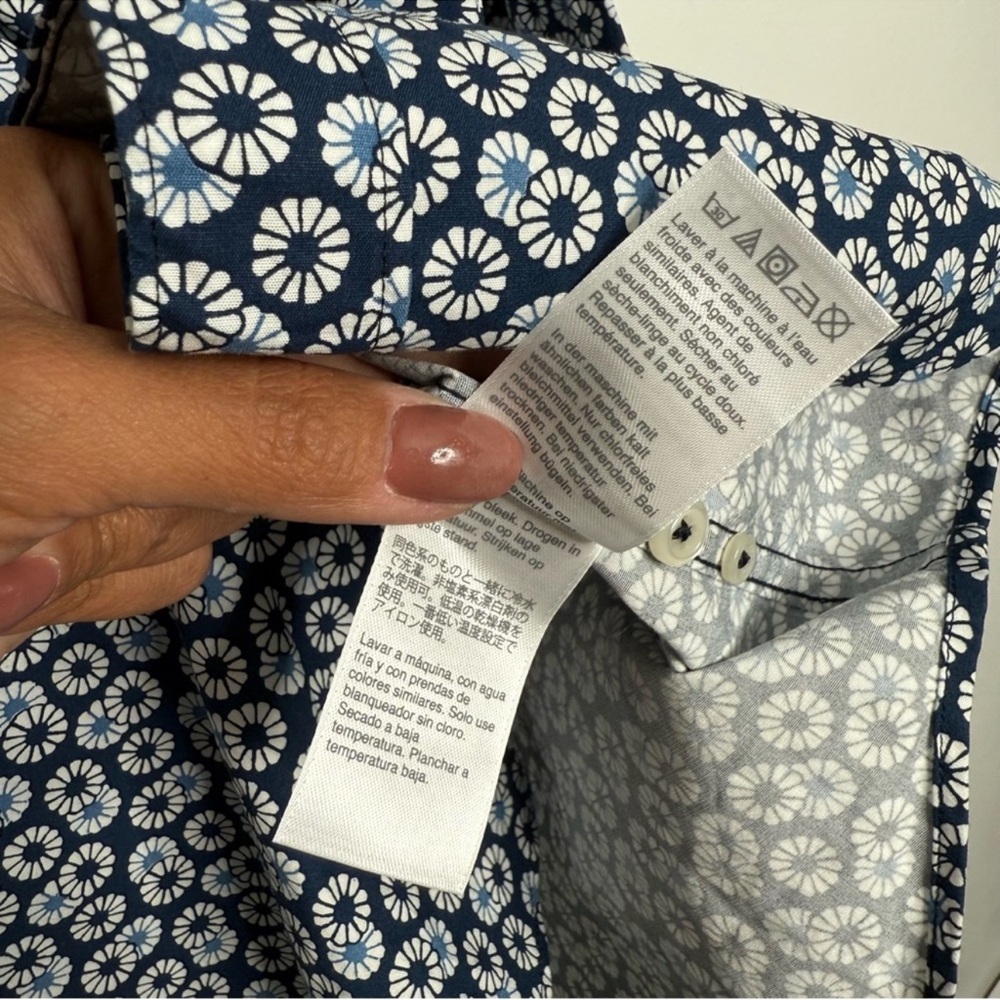 NEW‎ J. Crew Stretch Secret Wash Shirt In Floral Print Organic Cotton Size Small - Picture 6 of 11